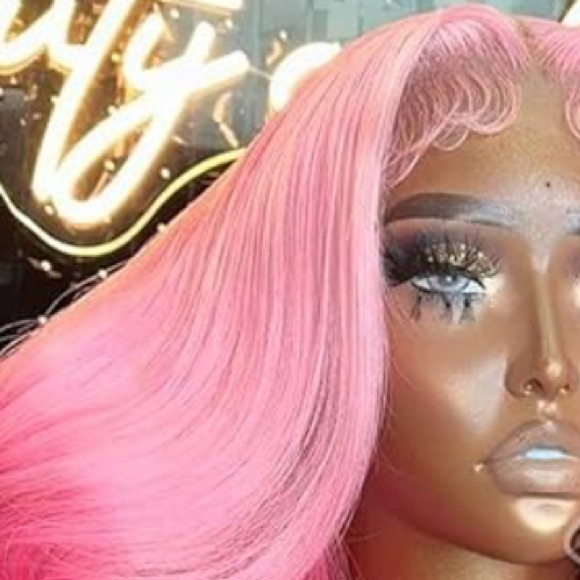 22” Pink Ombre BODY WAVY Lace Front Wig NEW main image 2